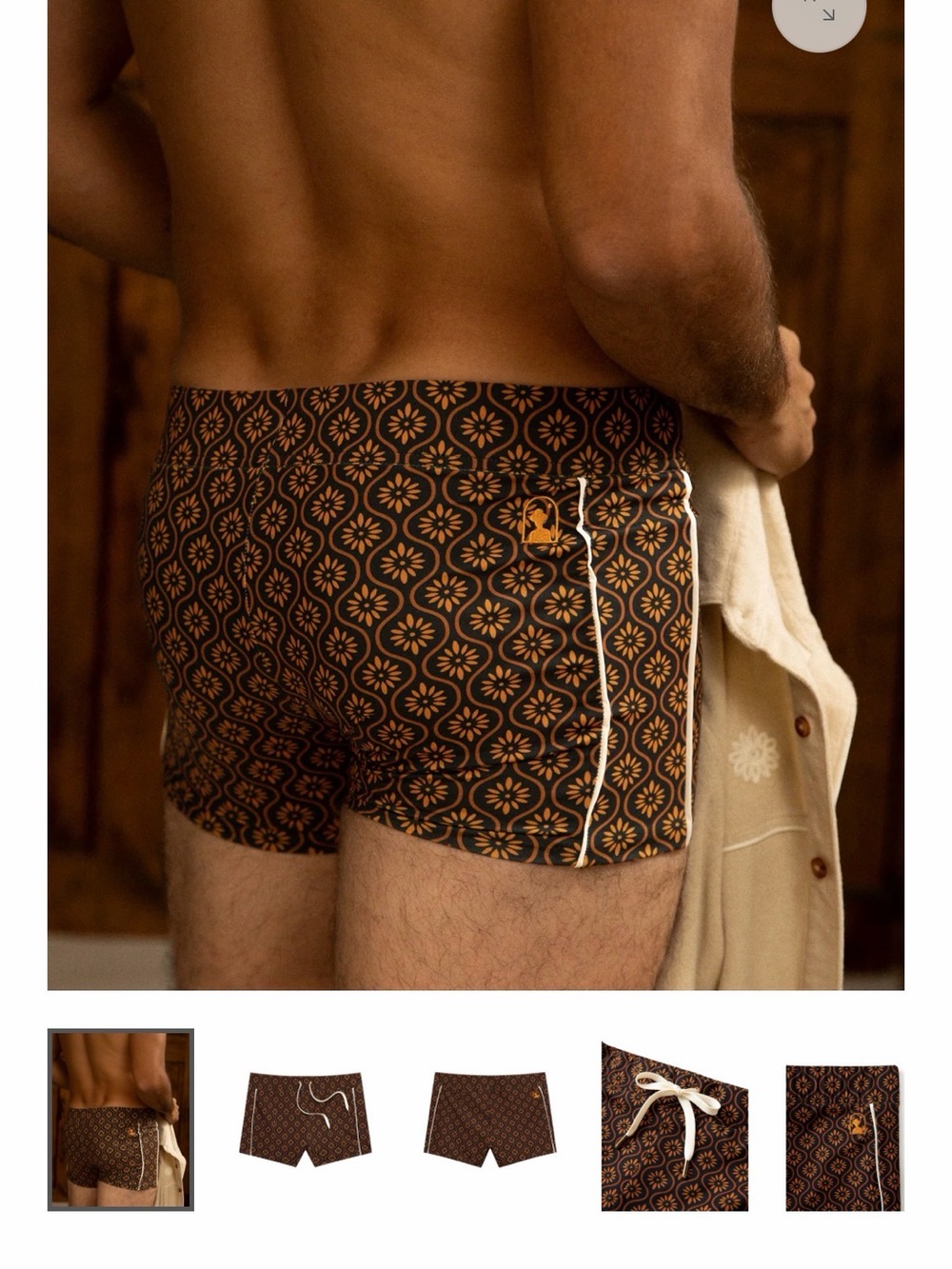 Dandy Del Mar Cassis Square Cut Swim Brief Cacao XXXL 3XL New - Picture 6 of 6